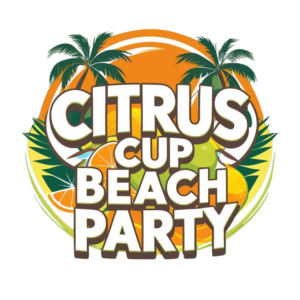 Citrus Cup Beach Party Logo - Tropical Aesthetic
